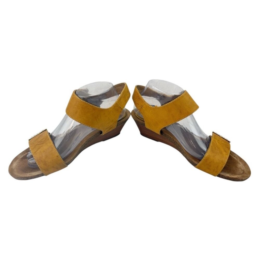 *Sofft Verdi Comfort Sandals Womens 10W Mustard Yellow Hook & Loop Coastal Beach - Picture 7 of 15